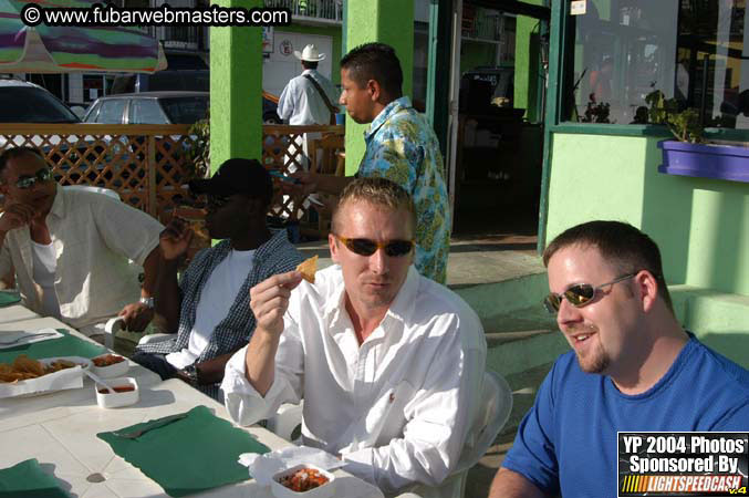 Lobster and margarita dinner in Puerto Nuevo 2004