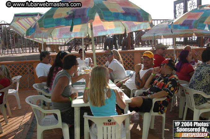 Lobster and margarita dinner in Puerto Nuevo 2004