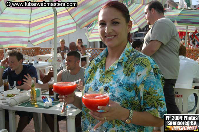 Lobster and margarita dinner in Puerto Nuevo 2004