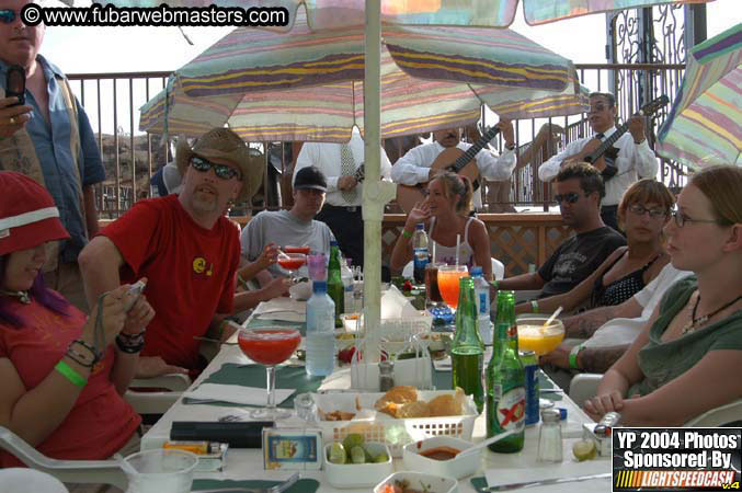 Lobster and margarita dinner in Puerto Nuevo 2004