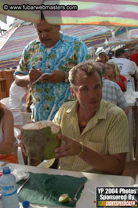 Lobster and margarita dinner in Puerto Nuevo 2004