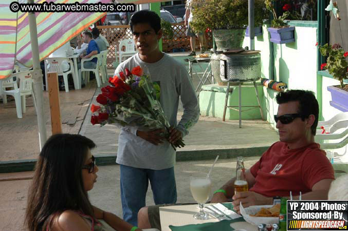 Lobster and margarita dinner in Puerto Nuevo 2004