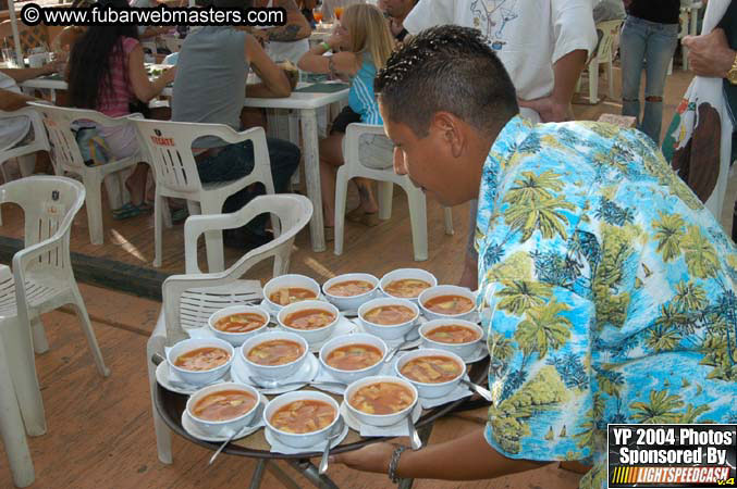 Lobster and margarita dinner in Puerto Nuevo 2004