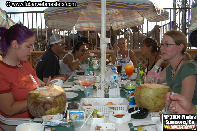 Lobster and margarita dinner in Puerto Nuevo 2004