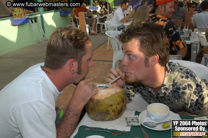 Lobster and margarita dinner in Puerto Nuevo 2004