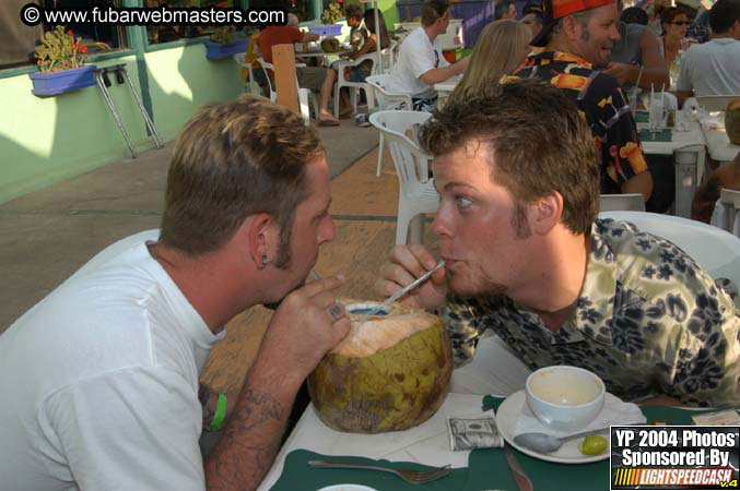 Lobster and margarita dinner in Puerto Nuevo 2004