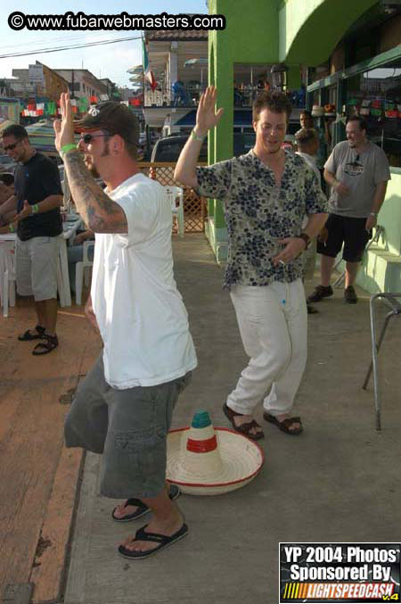 Lobster and margarita dinner in Puerto Nuevo 2004