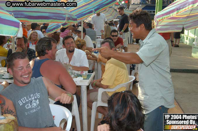 Lobster and margarita dinner in Puerto Nuevo 2004