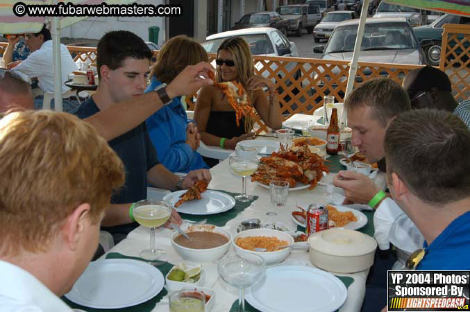 Lobster and margarita dinner in Puerto Nuevo 2004