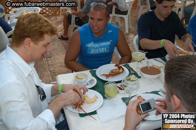 Lobster and margarita dinner in Puerto Nuevo 2004