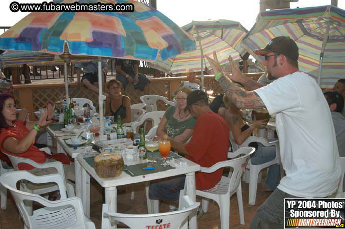 Lobster and margarita dinner in Puerto Nuevo 2004