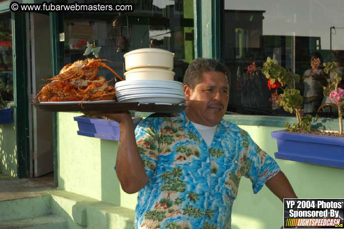 Lobster and margarita dinner in Puerto Nuevo 2004