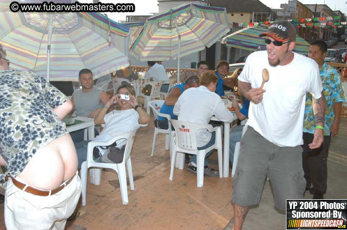 Lobster and margarita dinner in Puerto Nuevo 2004