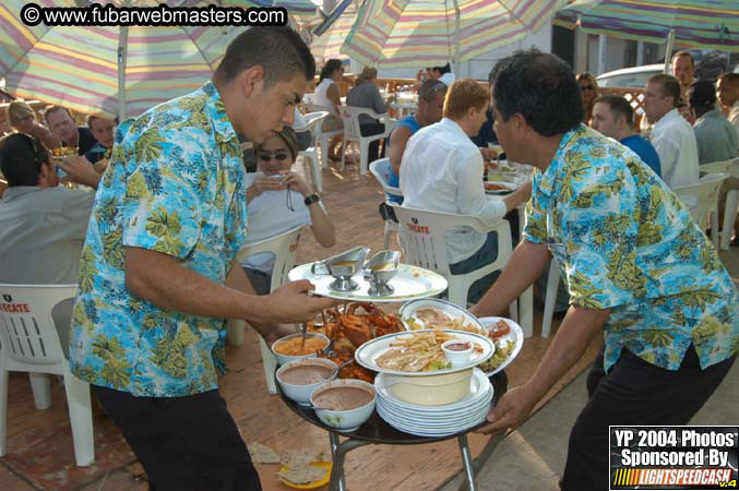 Lobster and margarita dinner in Puerto Nuevo 2004