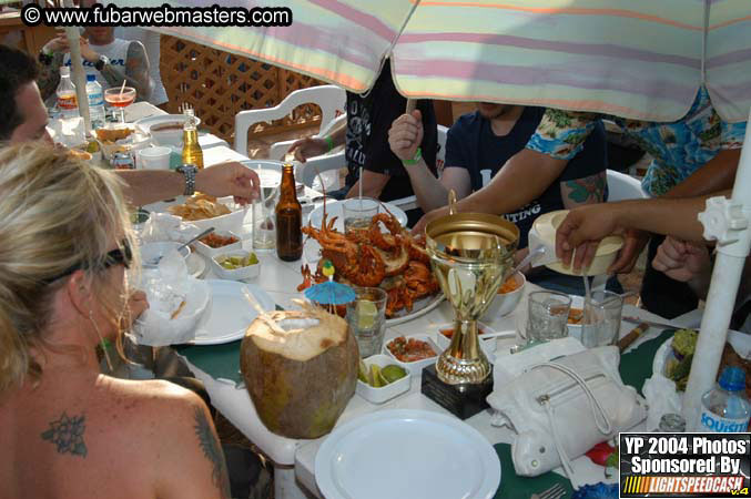 Lobster and margarita dinner in Puerto Nuevo 2004