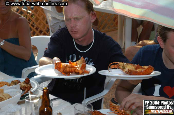 Lobster and margarita dinner in Puerto Nuevo 2004