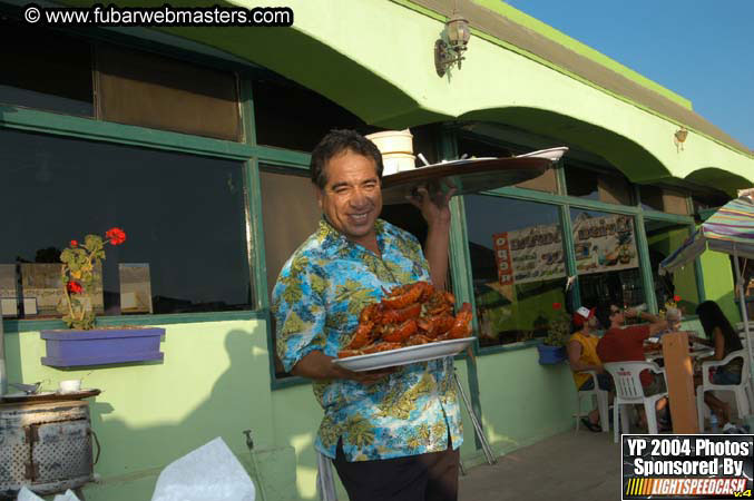 Lobster and margarita dinner in Puerto Nuevo 2004