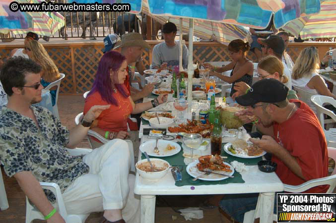 Lobster and margarita dinner in Puerto Nuevo 2004