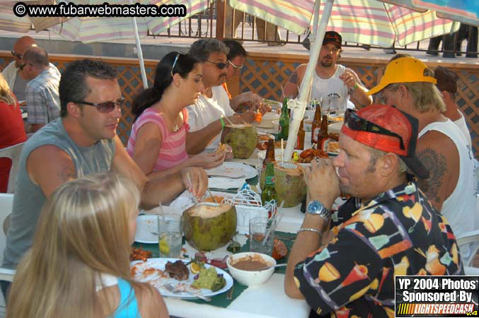 Lobster and margarita dinner in Puerto Nuevo 2004