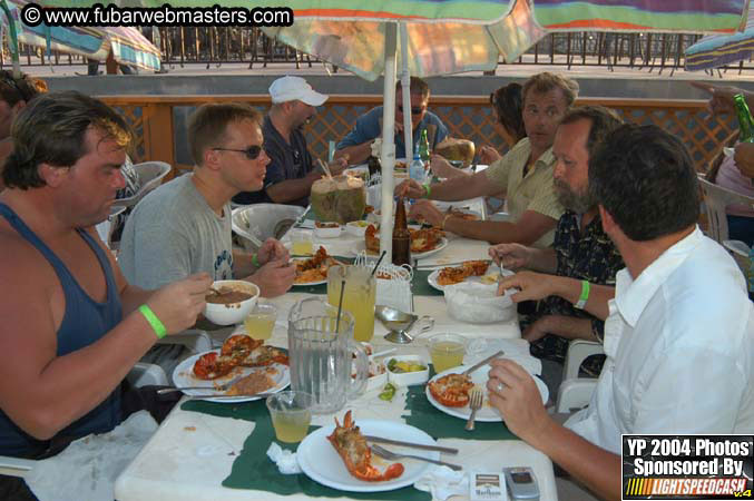 Lobster and margarita dinner in Puerto Nuevo 2004