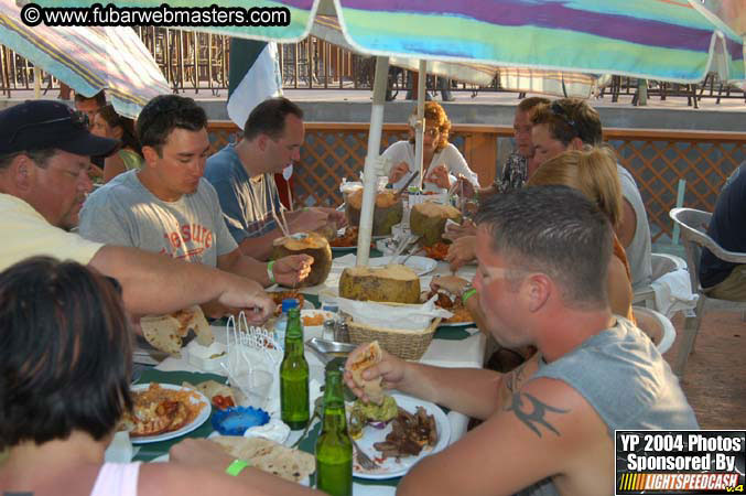 Lobster and margarita dinner in Puerto Nuevo 2004