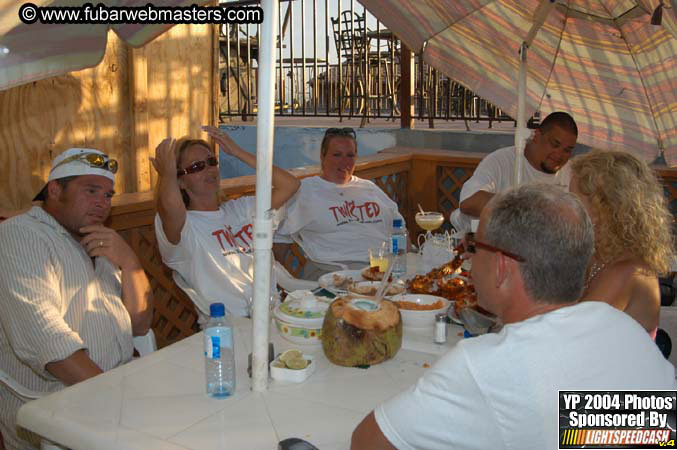 Lobster and margarita dinner in Puerto Nuevo 2004