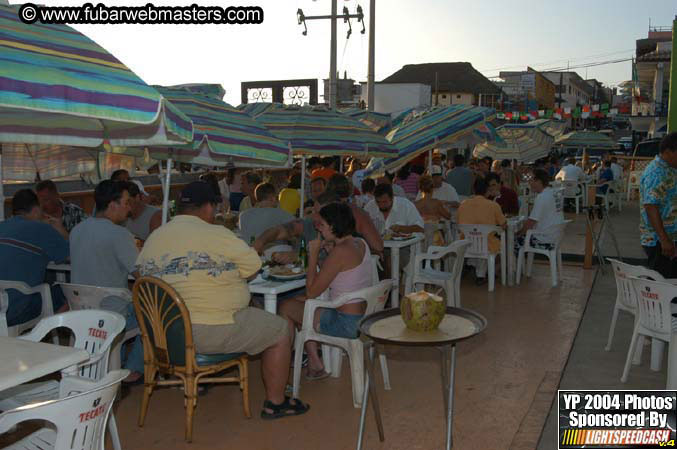 Lobster and margarita dinner in Puerto Nuevo 2004