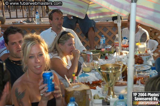 Lobster and margarita dinner in Puerto Nuevo 2004