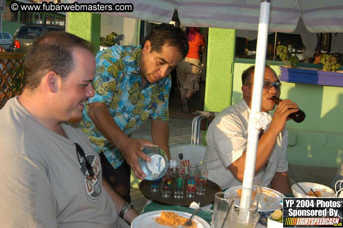 Lobster and margarita dinner in Puerto Nuevo 2004