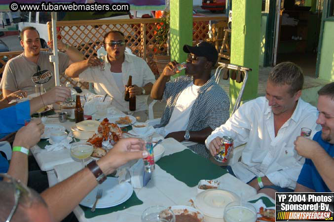 Lobster and margarita dinner in Puerto Nuevo 2004