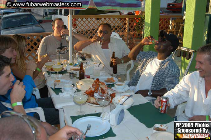 Lobster and margarita dinner in Puerto Nuevo 2004