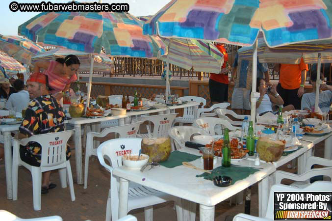 Lobster and margarita dinner in Puerto Nuevo 2004