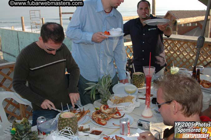 Lobster and Margarita dinner at Puerto Nuevo 2005