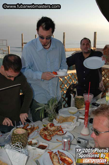 Lobster and Margarita dinner at Puerto Nuevo 2005