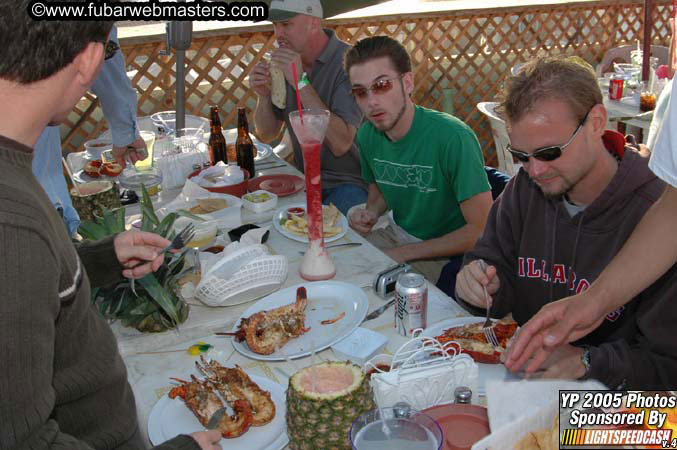 Lobster and Margarita dinner at Puerto Nuevo 2005