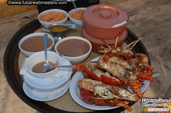 Lobster and Margarita dinner at Puerto Nuevo 2005