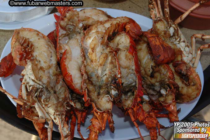 Lobster and Margarita dinner at Puerto Nuevo 2005