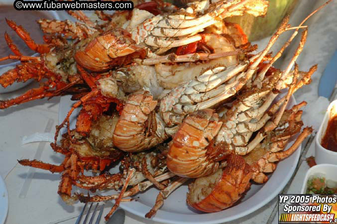 Lobster and Margarita dinner at Puerto Nuevo 2005