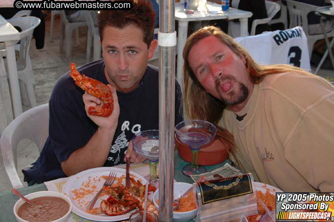 Lobster and Margarita dinner at Puerto Nuevo 2005