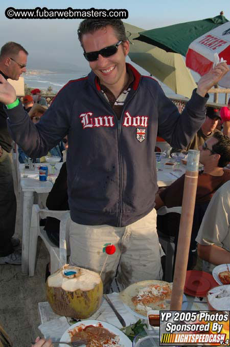 Lobster and Margarita dinner at Puerto Nuevo 2005