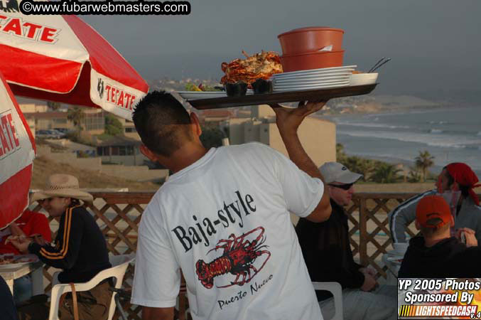 Lobster and Margarita dinner at Puerto Nuevo 2005