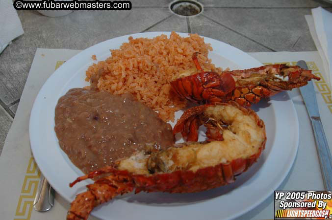 Lobster and Margarita dinner at Puerto Nuevo 2005